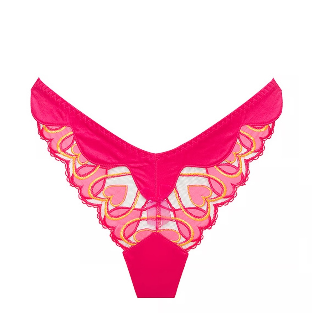 For Love & Lemons Graphic Hearts Lingerie Set XS - Picture 8 of 8